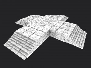 skull temple set 3D Модель