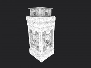 skull temple set 3D Модель