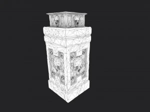 skull temple set 3D Model