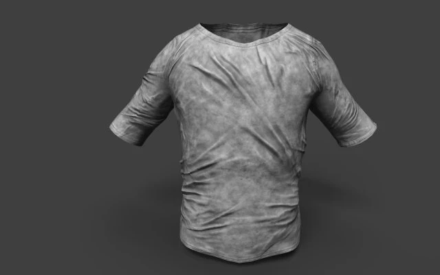 old dirty t-shirt 3D Model .c4d .max .obj .3ds .fbx .stl .blend