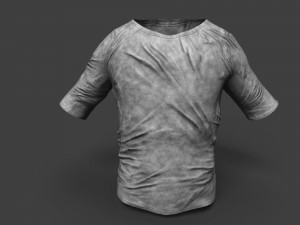 old dirty t-shirt 3D Model