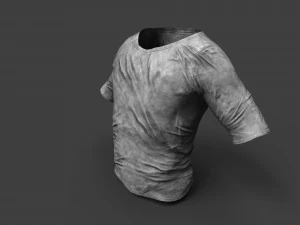old dirty t-shirt 3D Model