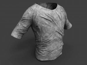 old dirty t-shirt 3D Model