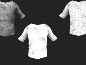 old dirty t-shirt Modelo 3D