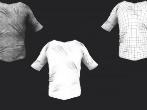 old dirty t-shirt 3D Model