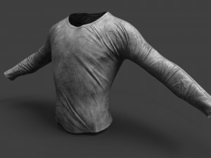 dirty long sleeved t-shirt Modèle 3D