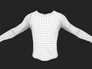 dirty long sleeved t-shirt Modèle 3D