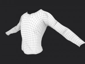 dirty long sleeved t-shirt Modèle 3D