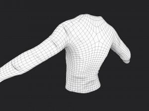 dirty long sleeved t-shirt Modèle 3D