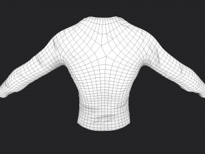 dirty long sleeved t-shirt Modèle 3D