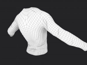dirty long sleeved t-shirt Modèle 3D
