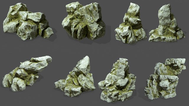 rock collection 020 Modelo 3D .c4d .max .obj .3ds .fbx .stl .blend 