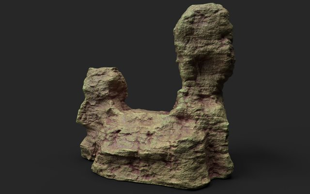 desert cliff 21-9 3D Модель .c4d .max .obj .3ds .fbx .stl .blend 