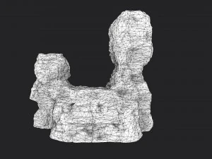 desert cliff 21-9 3D Model