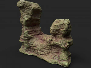 desert cliff 21-9 3D Model