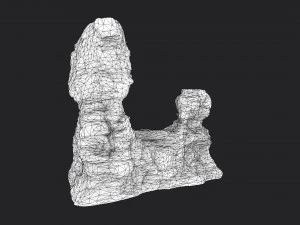 desert cliff 21-9 3D Model