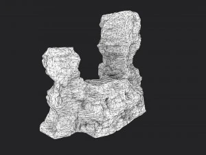 desert cliff 21-9 3D Model