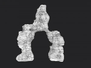 пустельна скеля 21-10 3D Модель