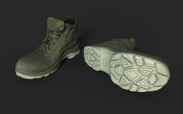 pair of boots 3D Model .c4d .max .obj .3ds .fbx .stl .blend 