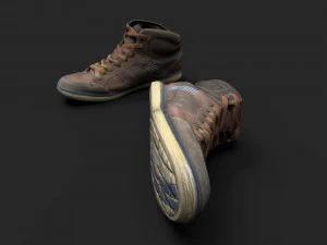 worn sneakers 3D Model