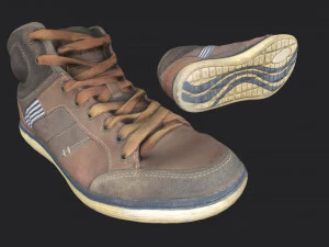 worn sneakers 3D Model