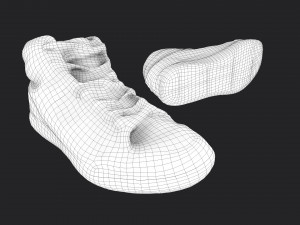 worn sneakers 3D-Modell