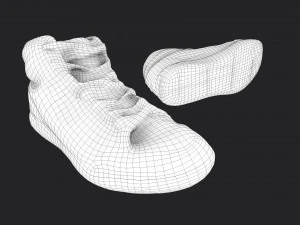 worn sneakers 3D Model