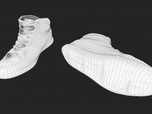 worn sneakers 3D-Modell