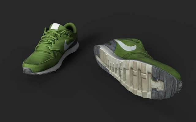 worn sneakers 3D Model .c4d .max .obj .3ds .fbx .stl .blend 