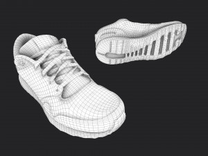 worn sneakers 3D Model
