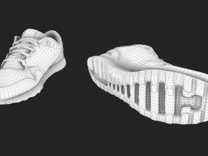 worn sneakers 3D Model