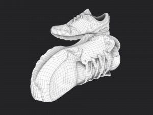 worn sneakers 3D Model