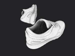 worn sneakers 3D Model