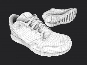 worn sneakers 3D Model