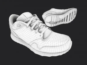 worn sneakers 3D Model