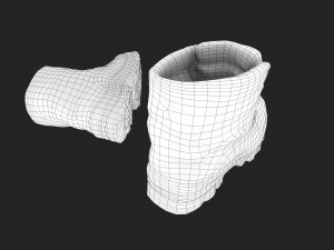 worn winter boots Model 3D