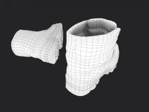 worn winter boots 3D Model