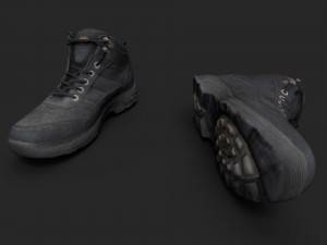 worn boots Model 3D