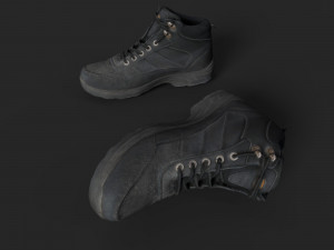 worn boots Model 3D