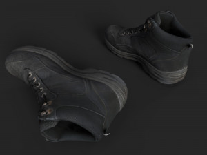 worn boots Model 3D