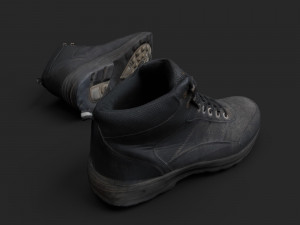 worn boots Model 3D
