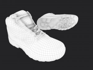 worn boots Model 3D
