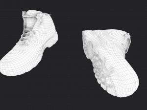 worn boots Model 3D