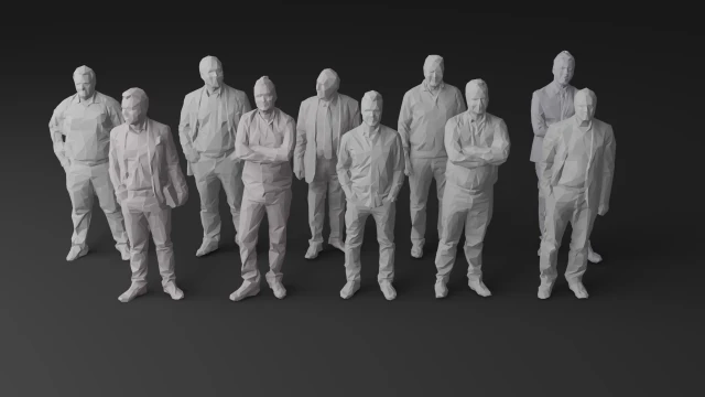 10 low poly people collection vol 8 3D Model .c4d .max .obj .3ds .fbx .stl .blend 