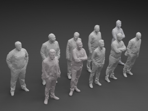 10 low poly people collection vol 8 3D Model