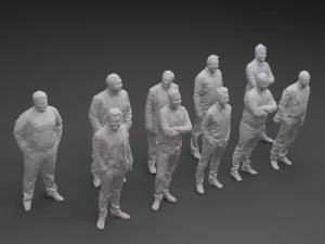 10 low poly people collection vol 8 3D Model