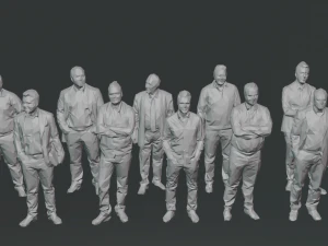 10 low poly people collection vol 8 3D Model