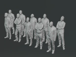 10 low poly people collection vol 8 3D Model
