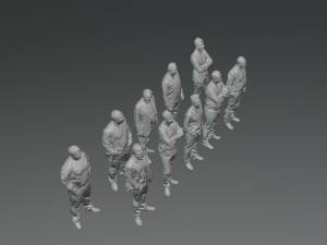 10 low poly people collection vol 8 3D Model