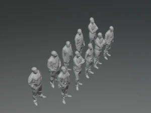 10 low poly people collection vol 8 3D Model